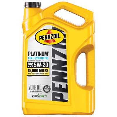 PENNZOIL 5W-20 PLATINUM FULL SYNTHETIC MOTOR OIL 5QUARTS